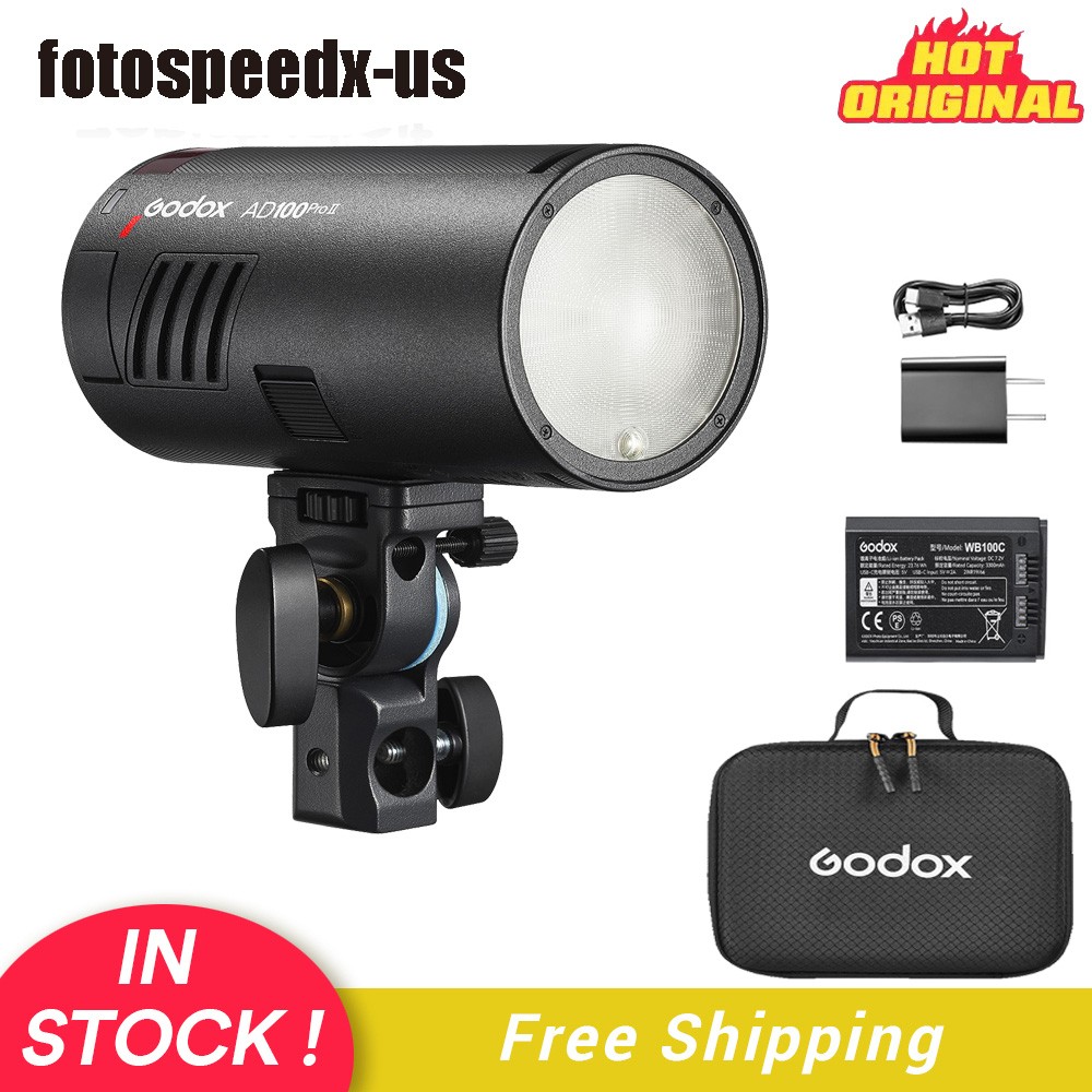 Godox AD100Pro II 2.4G TTL 1/8000s HSS Pocket Outdoor Flash 100Ws Strobe Light
