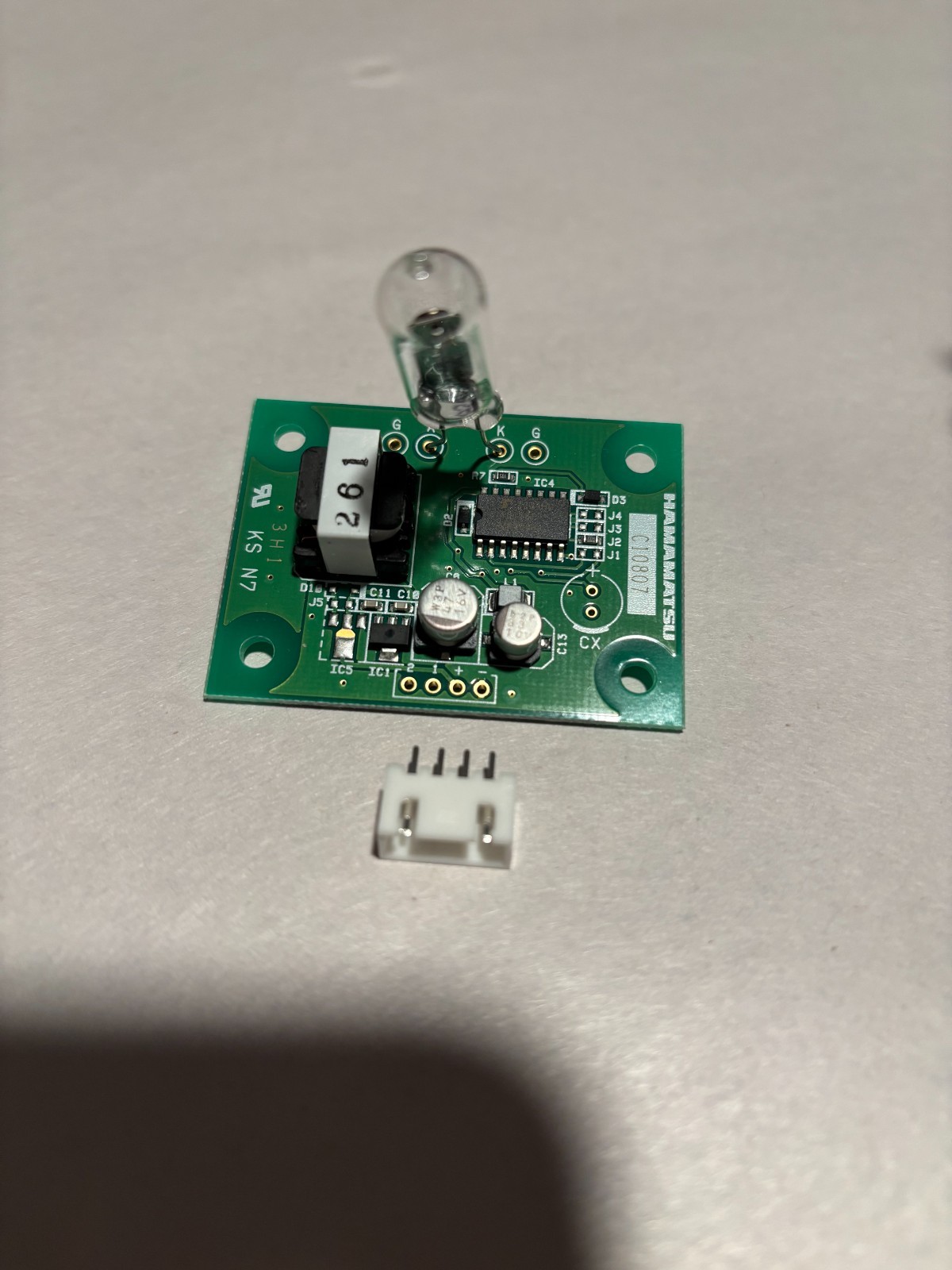Hamamatsu R2868 UVTRON Flame Sensor + C10807 Driver Board – Fast Fire Response