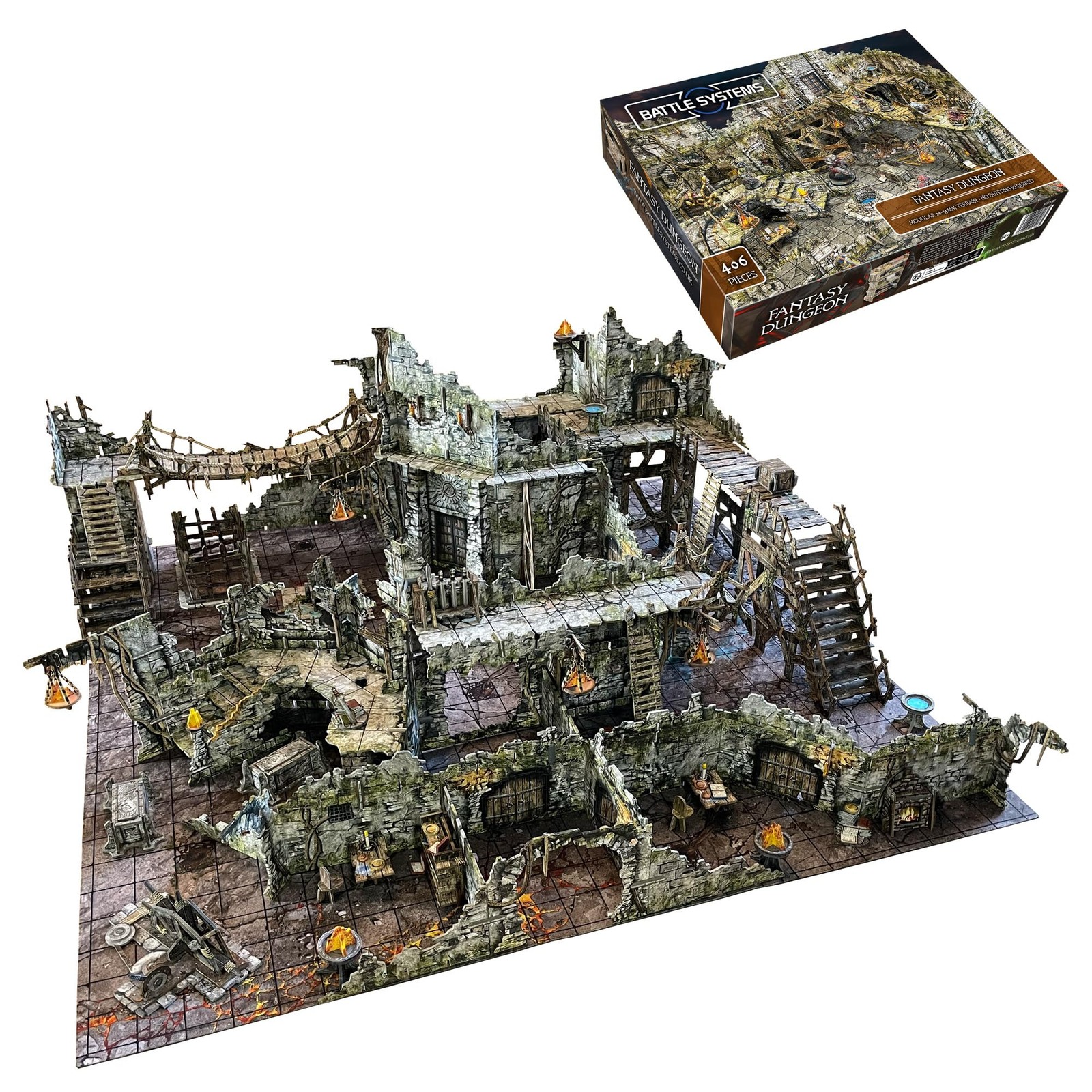 Fantasy Dungeon Terrain Core Set - Terrain Immersive Scenery for D&D DND Mala...