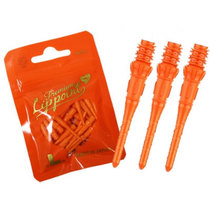 L-Style Lip Point Premium Orange 30 Pieces Dart Tips