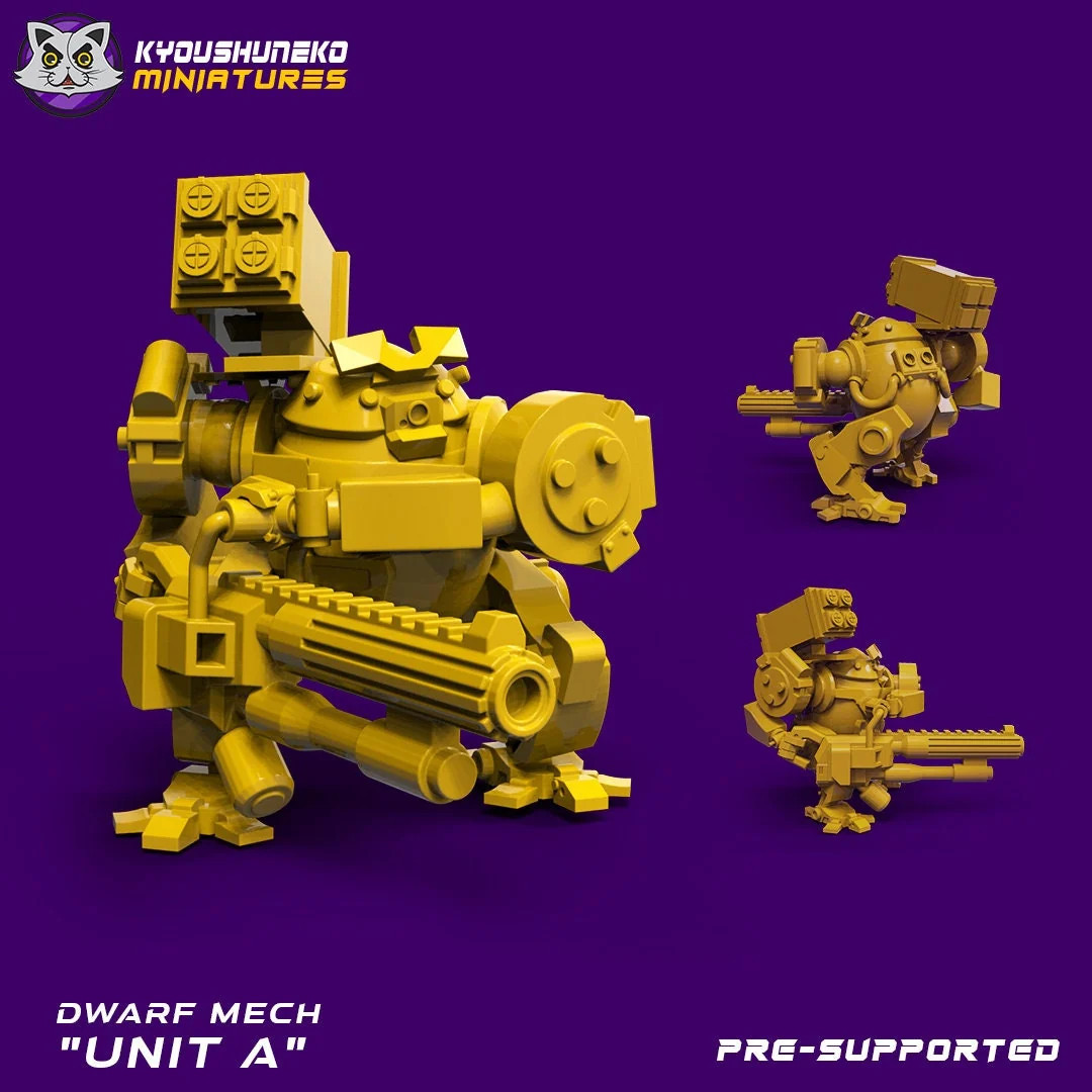 Dwarf Mechs - Resin Tabletop Miniature