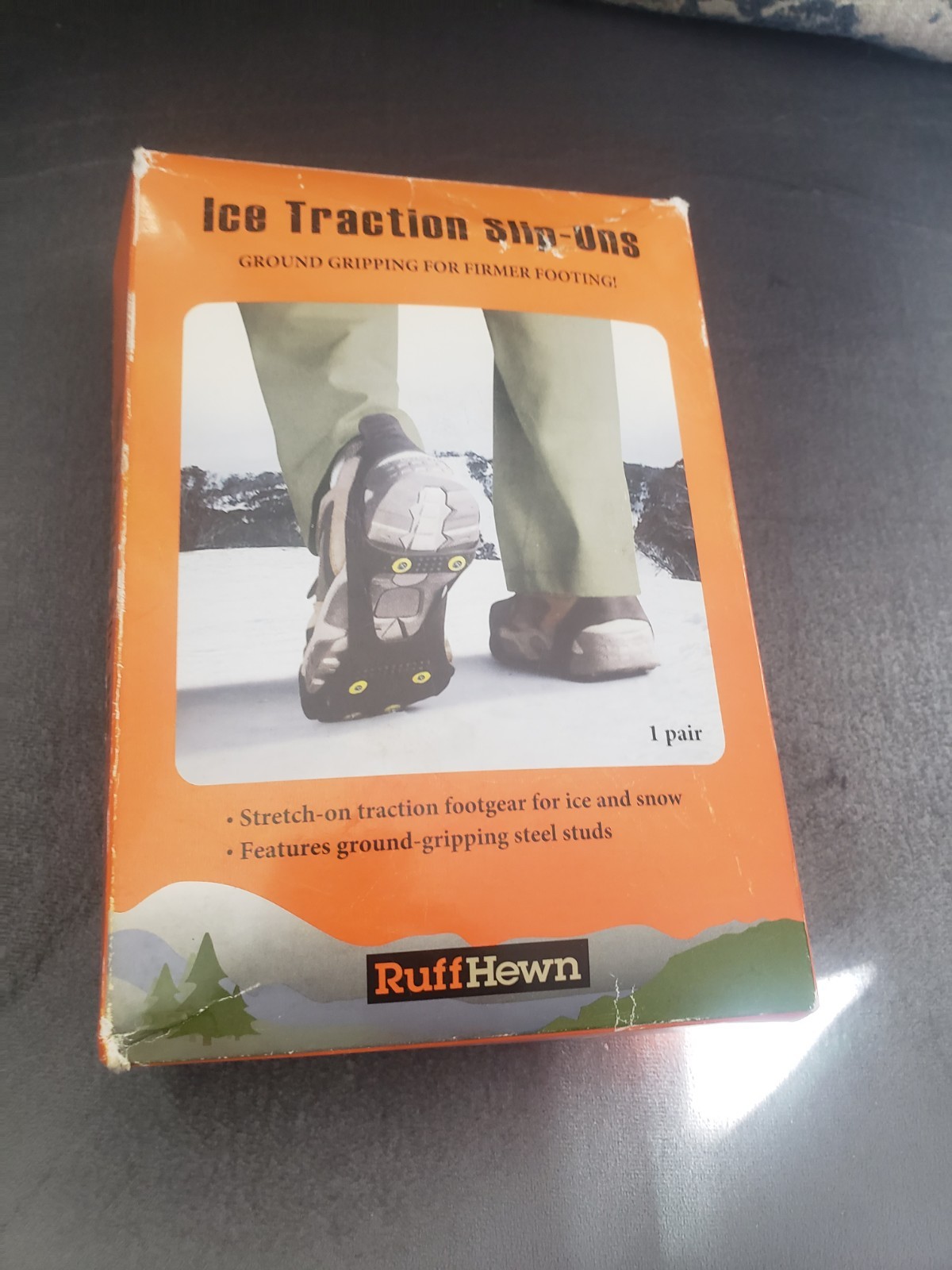 Ice Traction Slip Ons Unisex Mens 4-7( Women's 5.5-8 Open Box