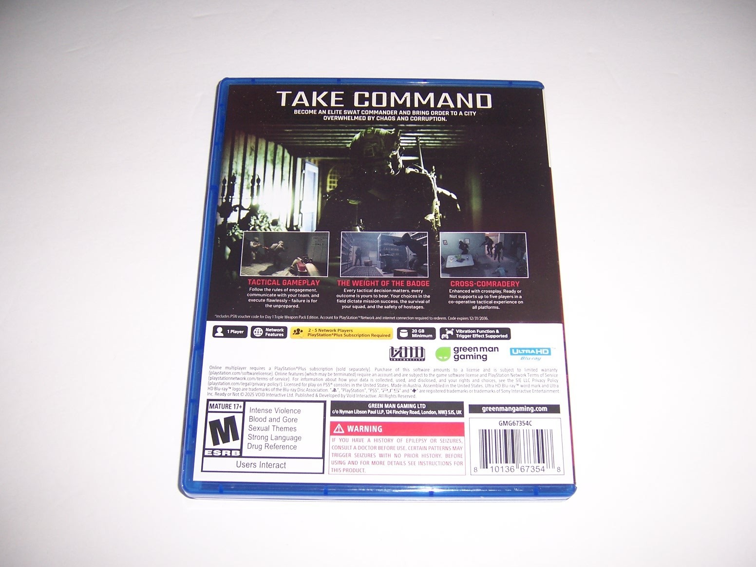 Authentic Box Case Replacement Sony PlayStation 5 PS5 For Ready or Not