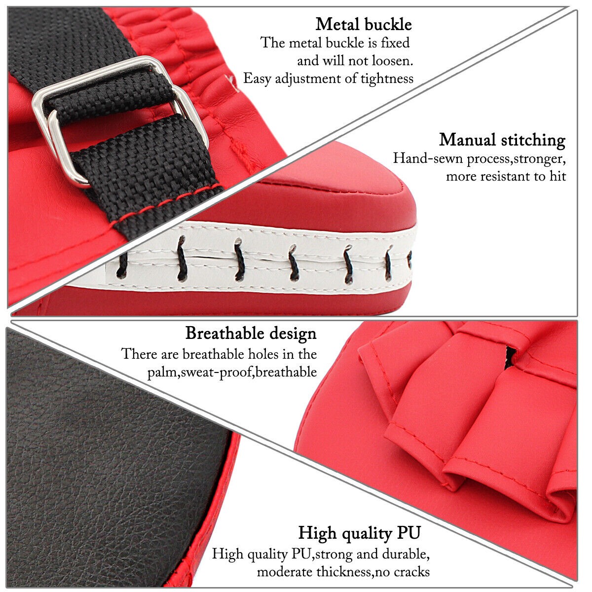 Focus Pad Hook & Jab Mitt Boxing Punch MMA Muay Thai Kick Sparring