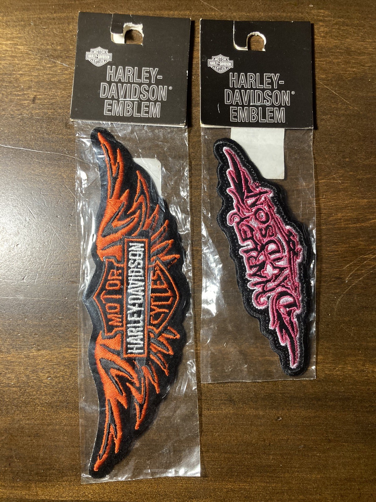 Vintage Harley Davidson Wings Patch biker old school ~ His & Hers Vest Logo NOS