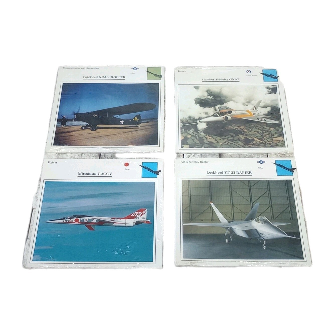 War Planes Collector Cards Edito Services 4 VTG SEALED Packs X 20 CARDS PER PACK