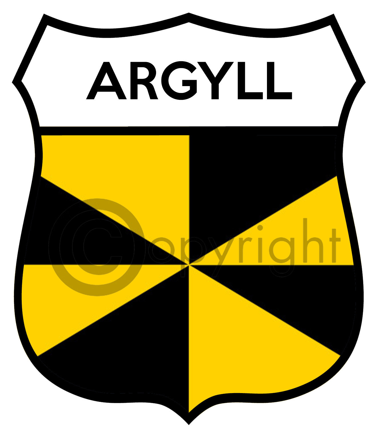 Argyllshire Scotland car sticker Highland camper van Motorcycle truck mountain