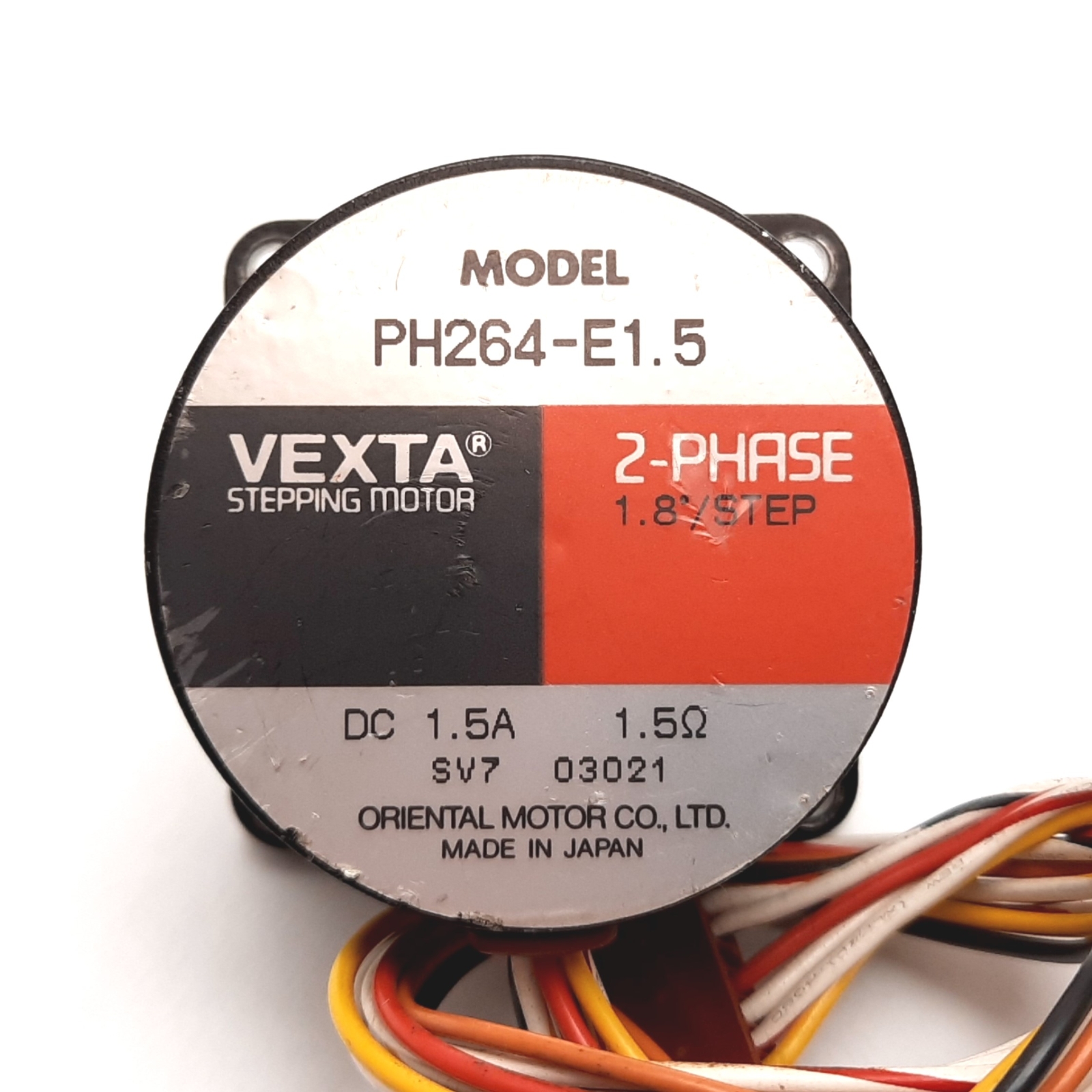 Vexta PH264-E1.5 Stepper Motor, 2-Phase, Resolution: 1.8°/Step, Shaft: 1/4"