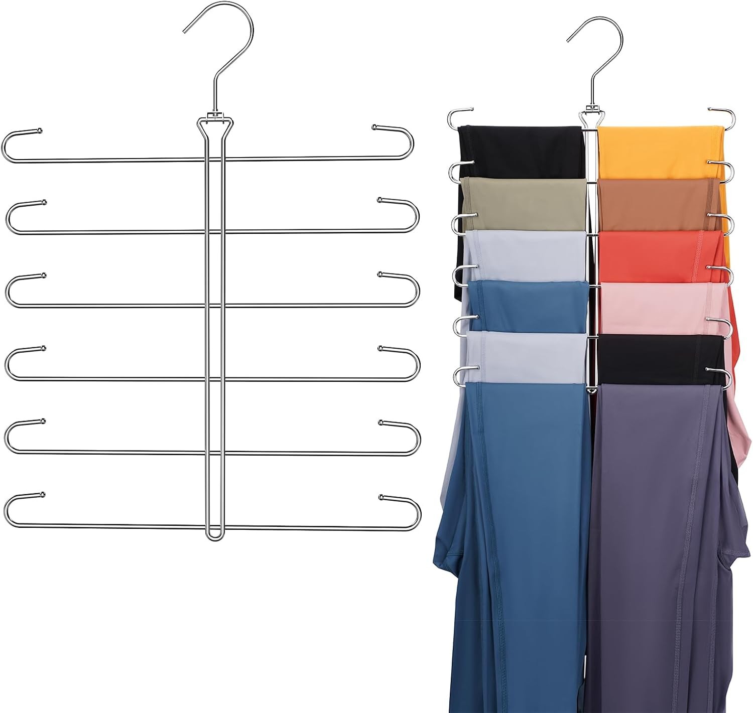 Leggings Hanrs for Closet, Metal Yoga Pants Hanr Hold 24 Leggings,
