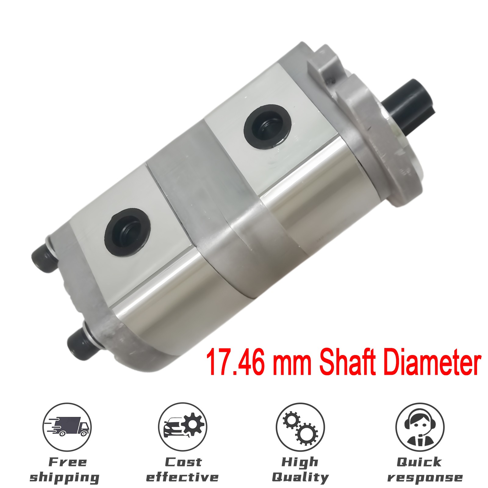 For Hydraulic Pressure Gear Pump Shaft Diameter 17.46mm HGP-33A-F6-6R USA