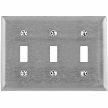 Hubbell Wiring Device-Kellems Ss3 Toggle Switch Wall Plates And Box Cover,