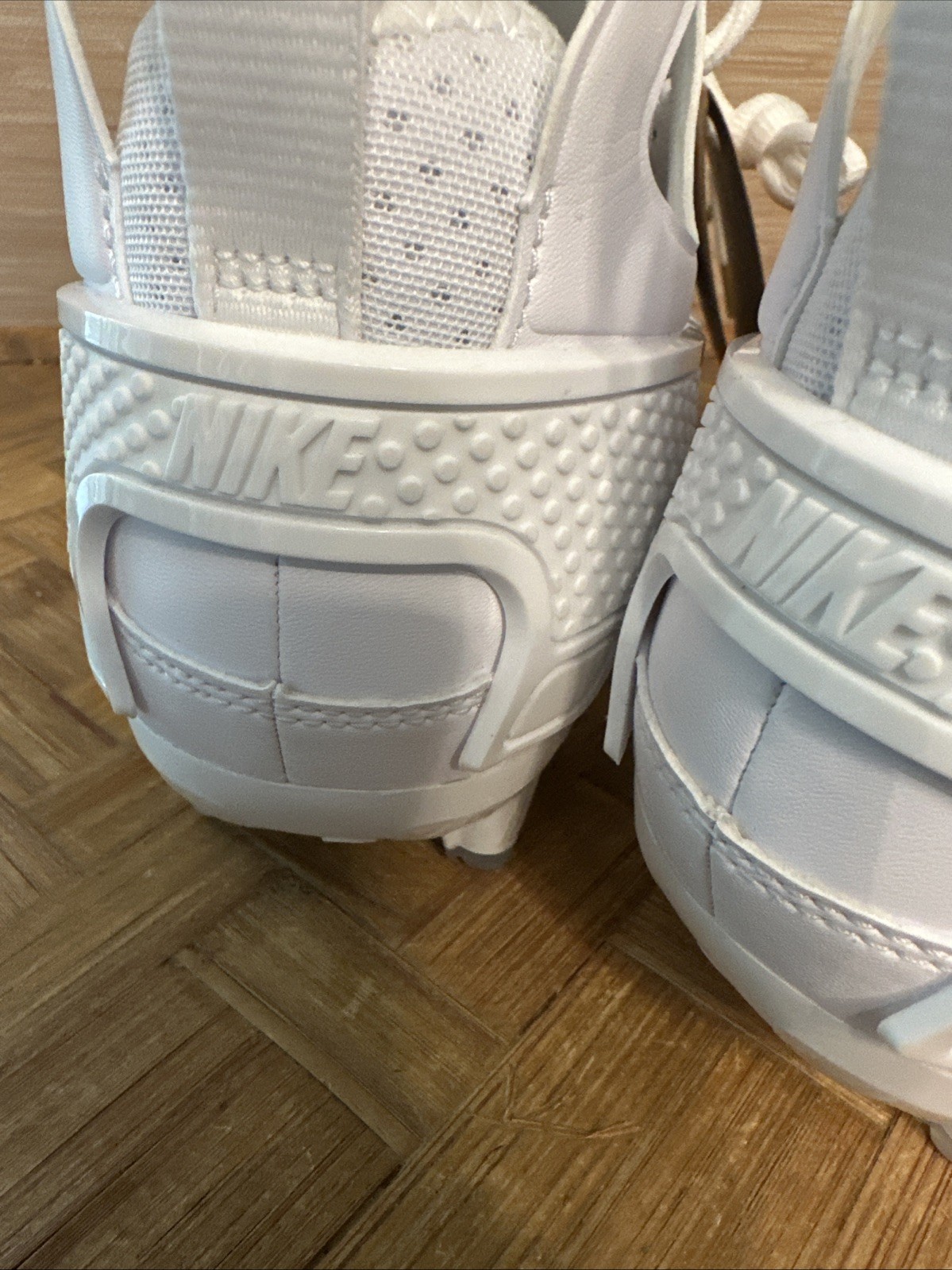 Nike Huarache 9 Elite Mid Lax White-Met Vivid Gold Lacrosse 6.5-10 FD0088-100