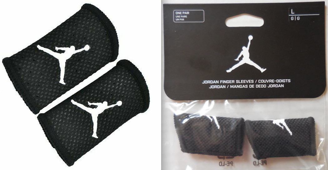 Nike Jordan Jumpman Finger Sleeves Adult Unisex Black/White Large 1 Pair