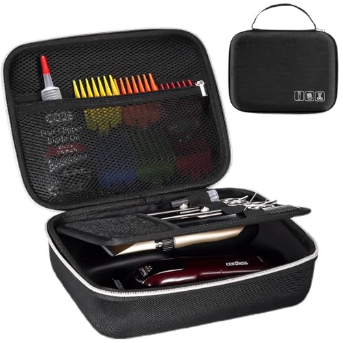 Barber Case with Washable Oilproof Inner Casing, Hard Travel Carrying Bag for