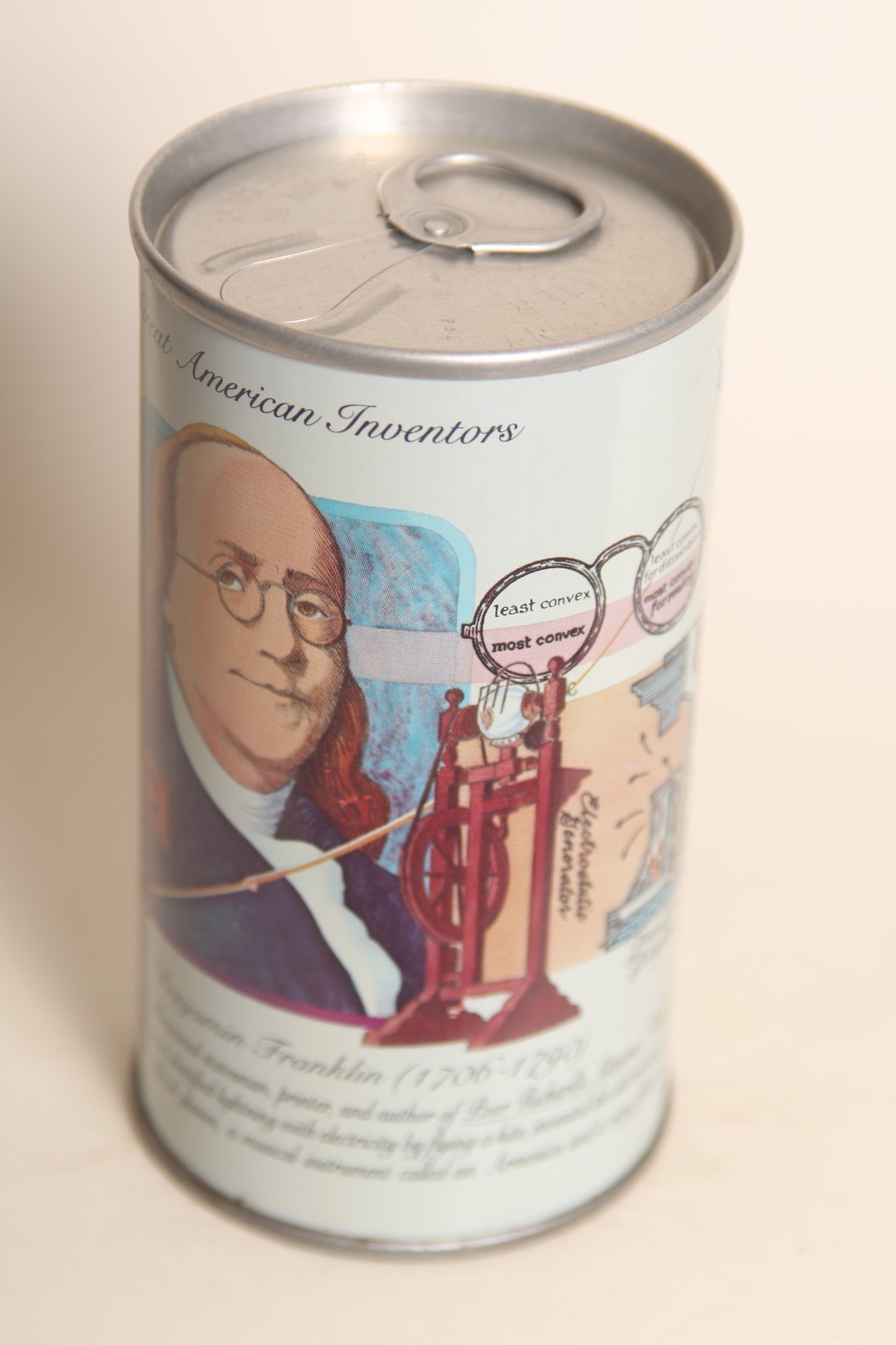 Graf/s Cherry soda can - Benjamin Franklin
