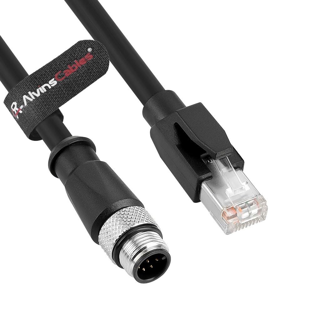 M12 A-Code 8 Pin Male to RJ45 Ethernet Cable for Cognex Industrial Flexible 3M