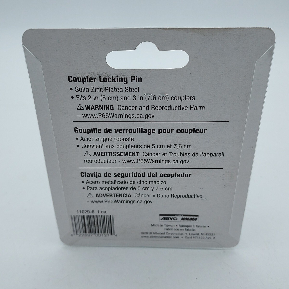 Attwood Coupler Locking Pin 11029-6
