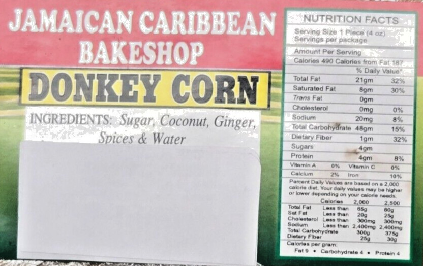 Jackass Corn, Donkey corn by Jamaican Caribbean - 6 pack