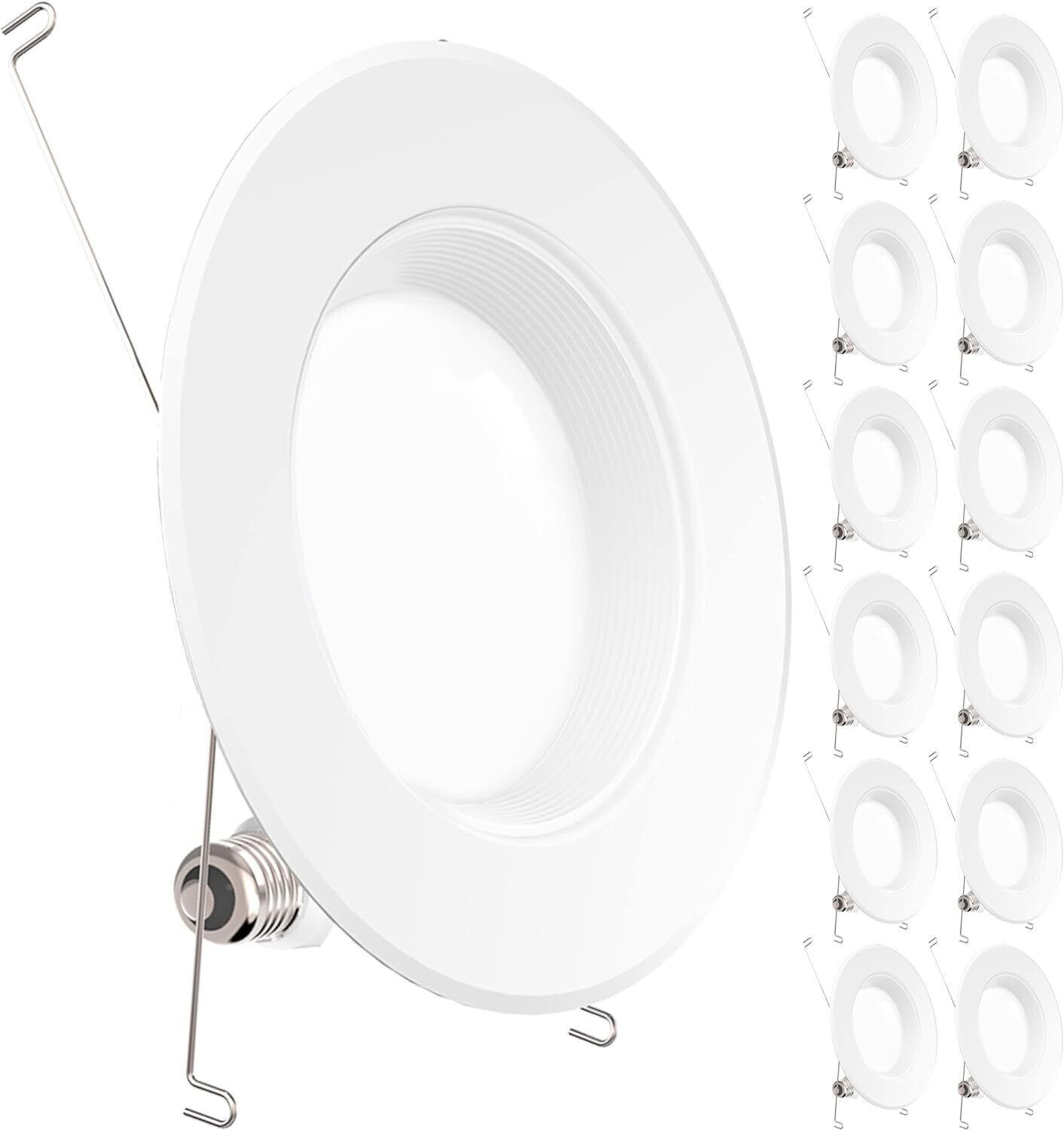Sunco 12 Pack Retrofit LED Recessed Lighting 5/6 inch, 6000K Daylight Deluxe