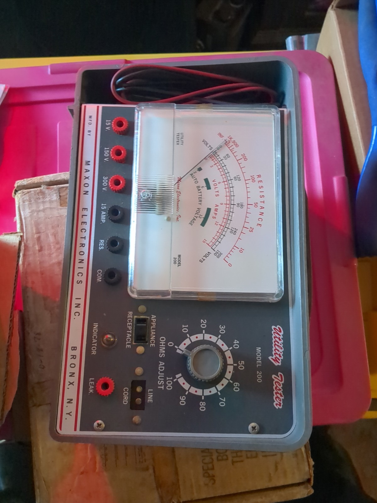 Maxon Electronics Model 200 Utility Tester Vintage