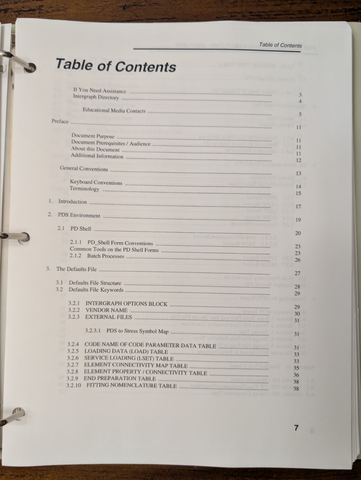 Intergraph PDS Stress Analysis Interface PD_Stress User's Guide March 2000