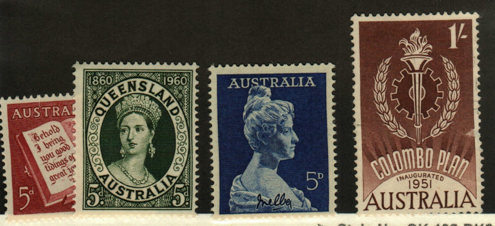 Australia #338-9 MNH, 340- 1 used