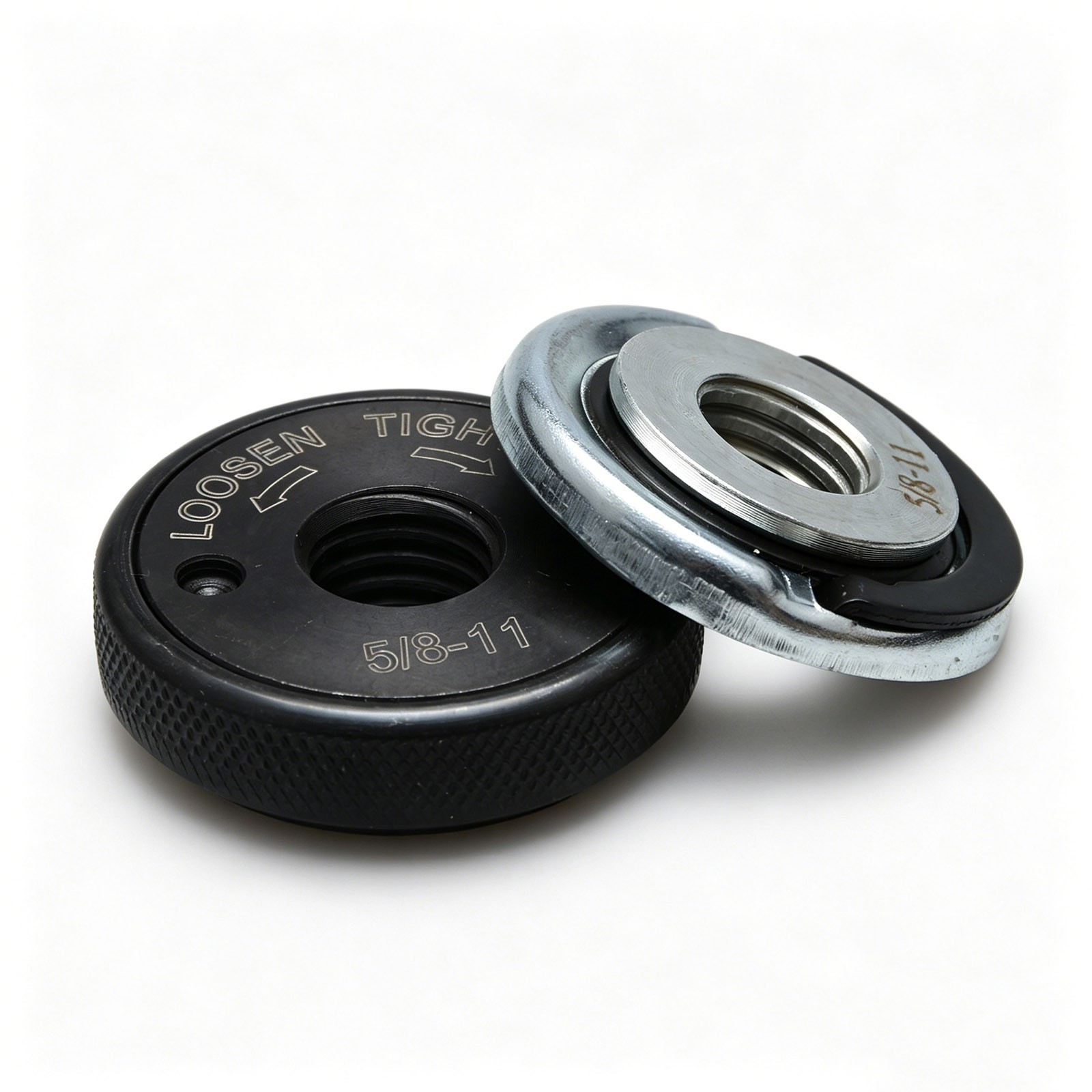 Angle Grinder Flange Nut Kit 5/8"-11 D-Ring & Knurled for Workshop Garage Use