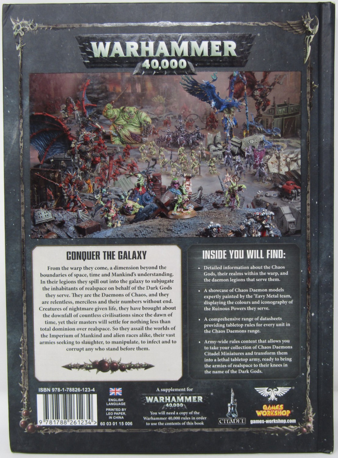 Games Workshop Warhammer 40k Codex: Chaos Daemons 2018 Hardcover