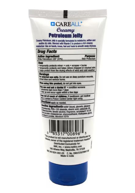 CareAll Creamy Petroleum Jelly With Vitamin E, 3-oz. Tubes (Lot Of 6) *SPECIAL*