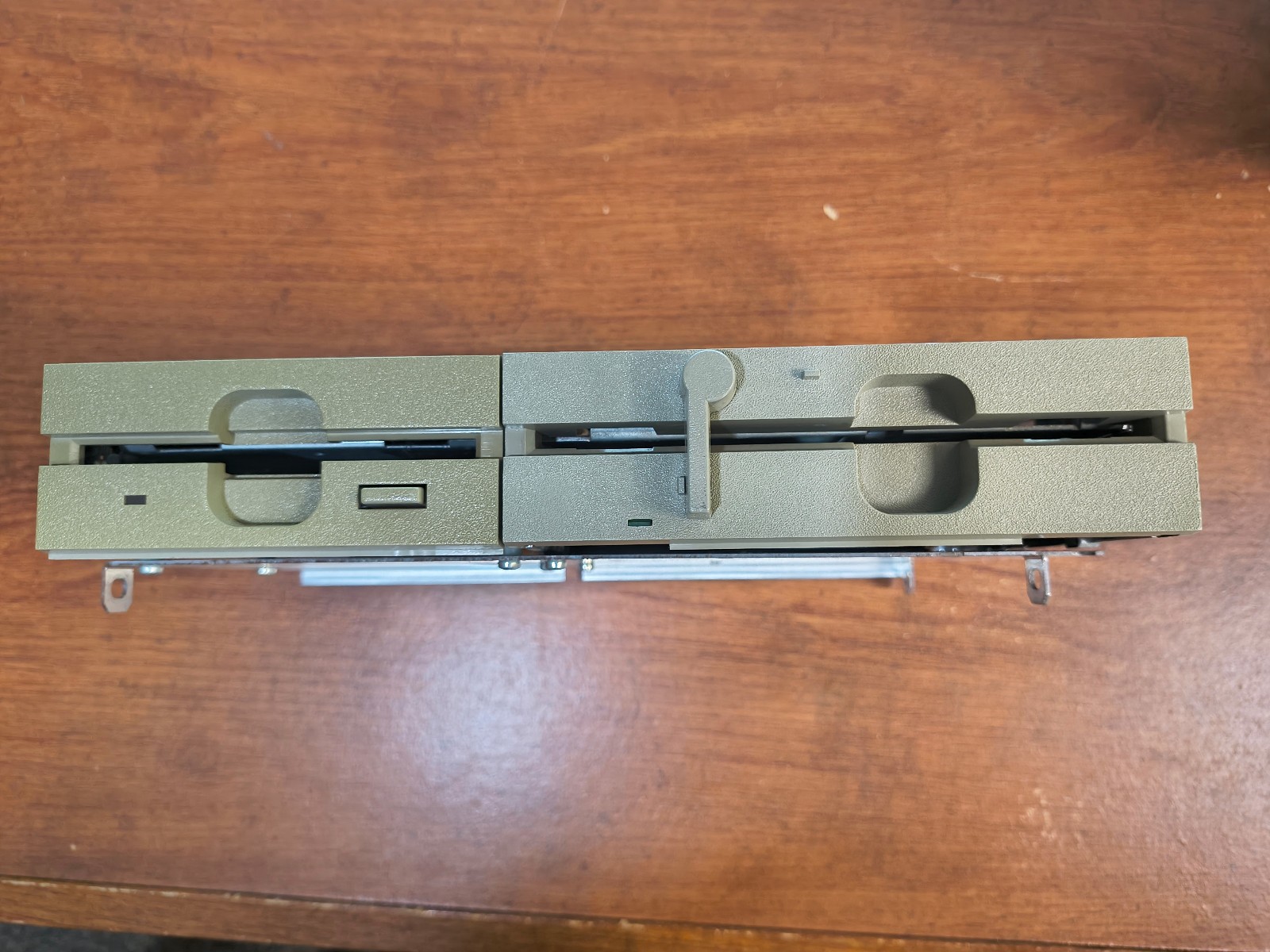 Mitsumi Internal 3.5 & 5.25 Floppy Disk Drives (CONNECTED w/Plate) *UNTESTED*
