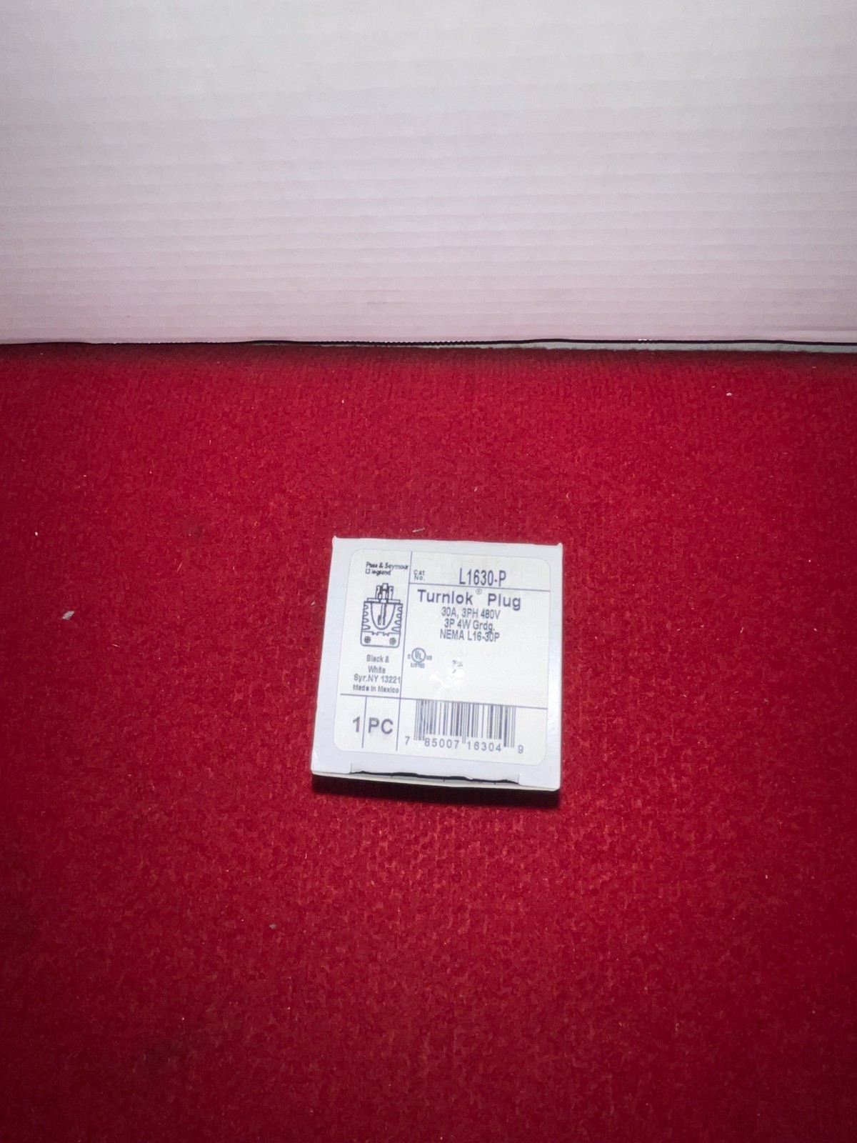 Pass & Seymour L1630P Turnlok Plug 30A 480V 4Wire