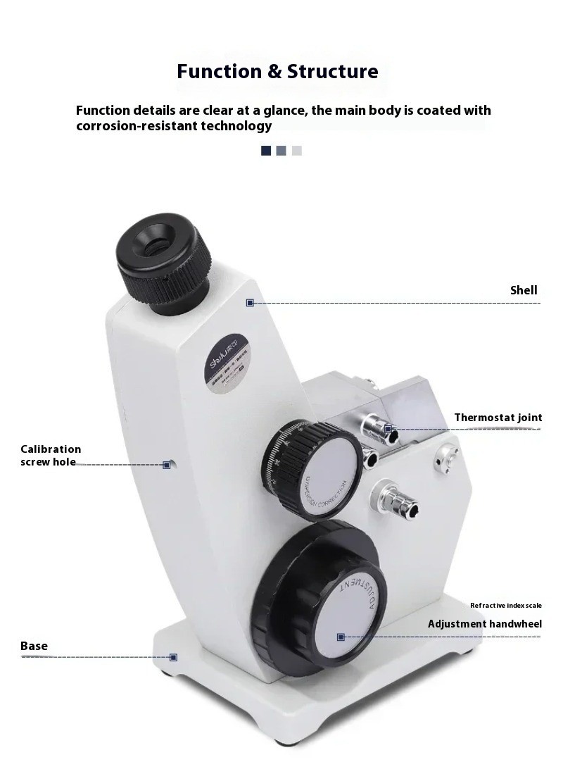 2WAJ Refractometer Digital Display Refractive Index and SugarConcentrationTester