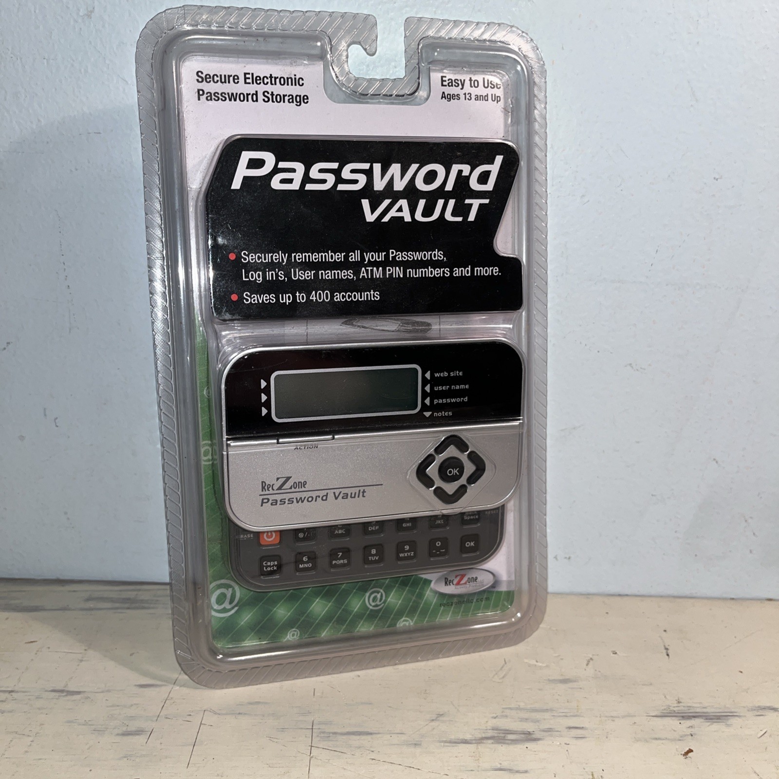 Password Vault 580 Secure Electronic Password Storage RecZone - New Sealed