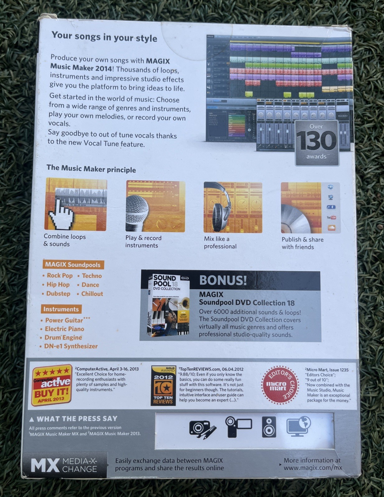 MAGIX Music Maker 2014 PC Software DVD Box Soundpool 18 Vista Win 7 Win 8