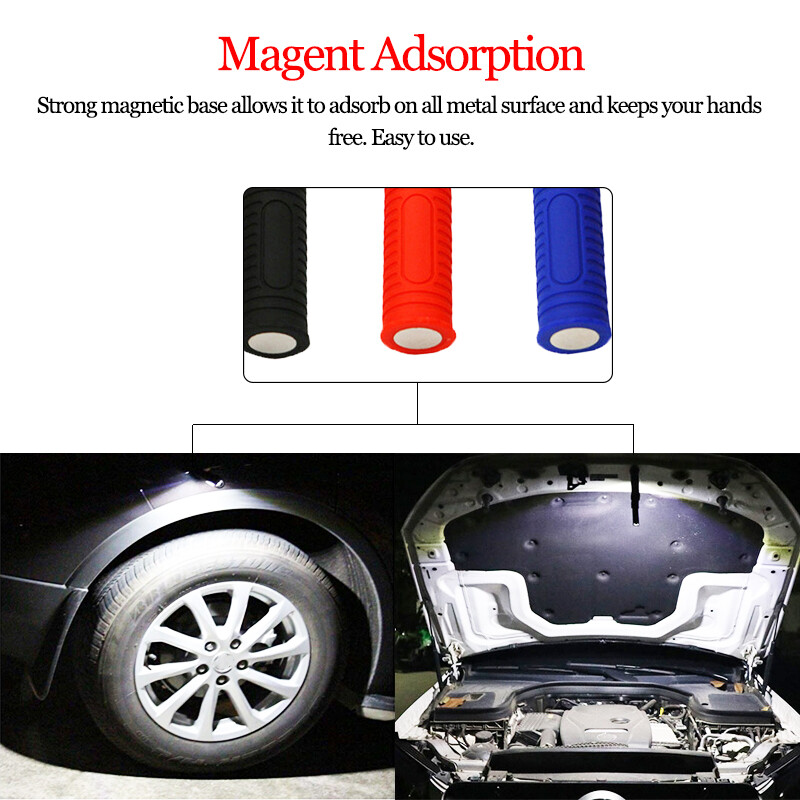 Bright 5000LM COB LED Flashlight Pen Light Torch With Magnetic Base use 3*AAA