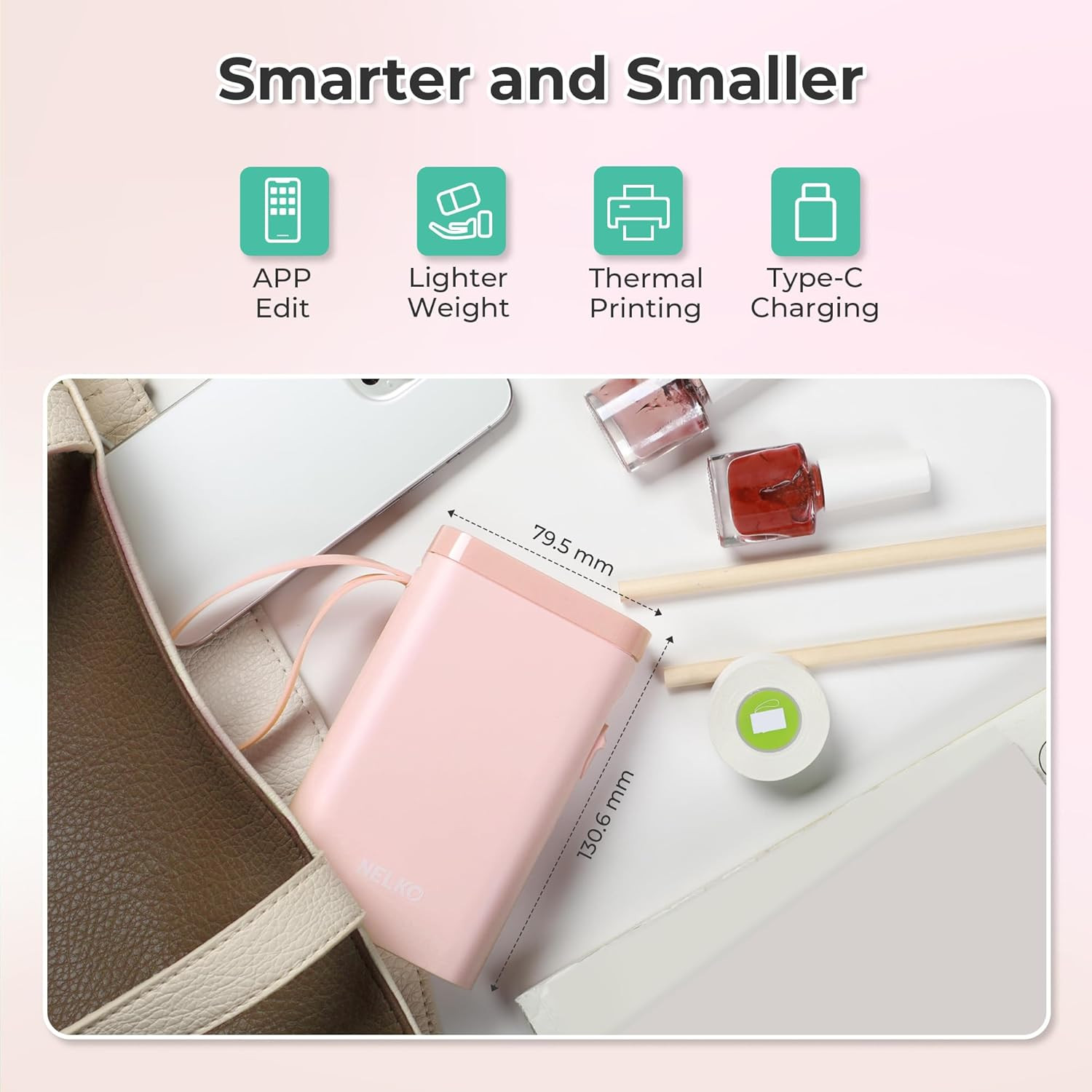 Label Maker Machine with Tape, P21 Bluetooth Label Printer, Wireless Mini Label