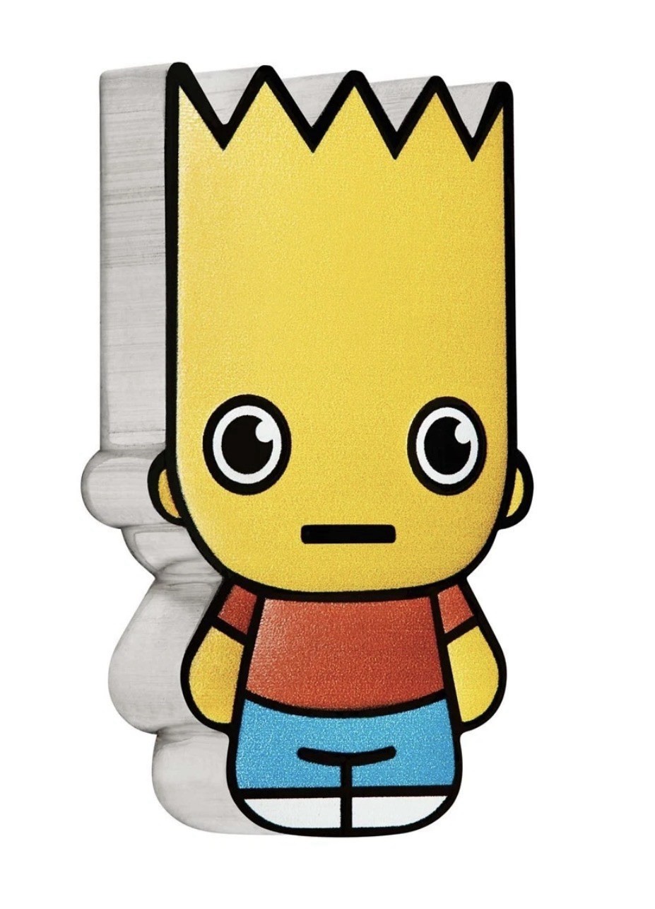 2022 Tuvalu The Simpsons Mini Series Bart Simpson 1 oz Silver BOXCOA 2500 Minted