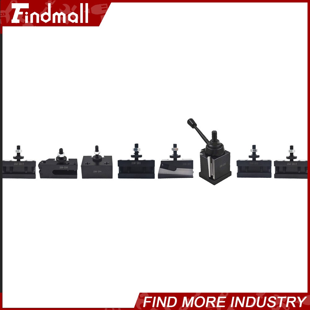 BXA 250-222 Wedge Type Tool Post For Lathe 10 - 15" With 7PC Tool Holders New
