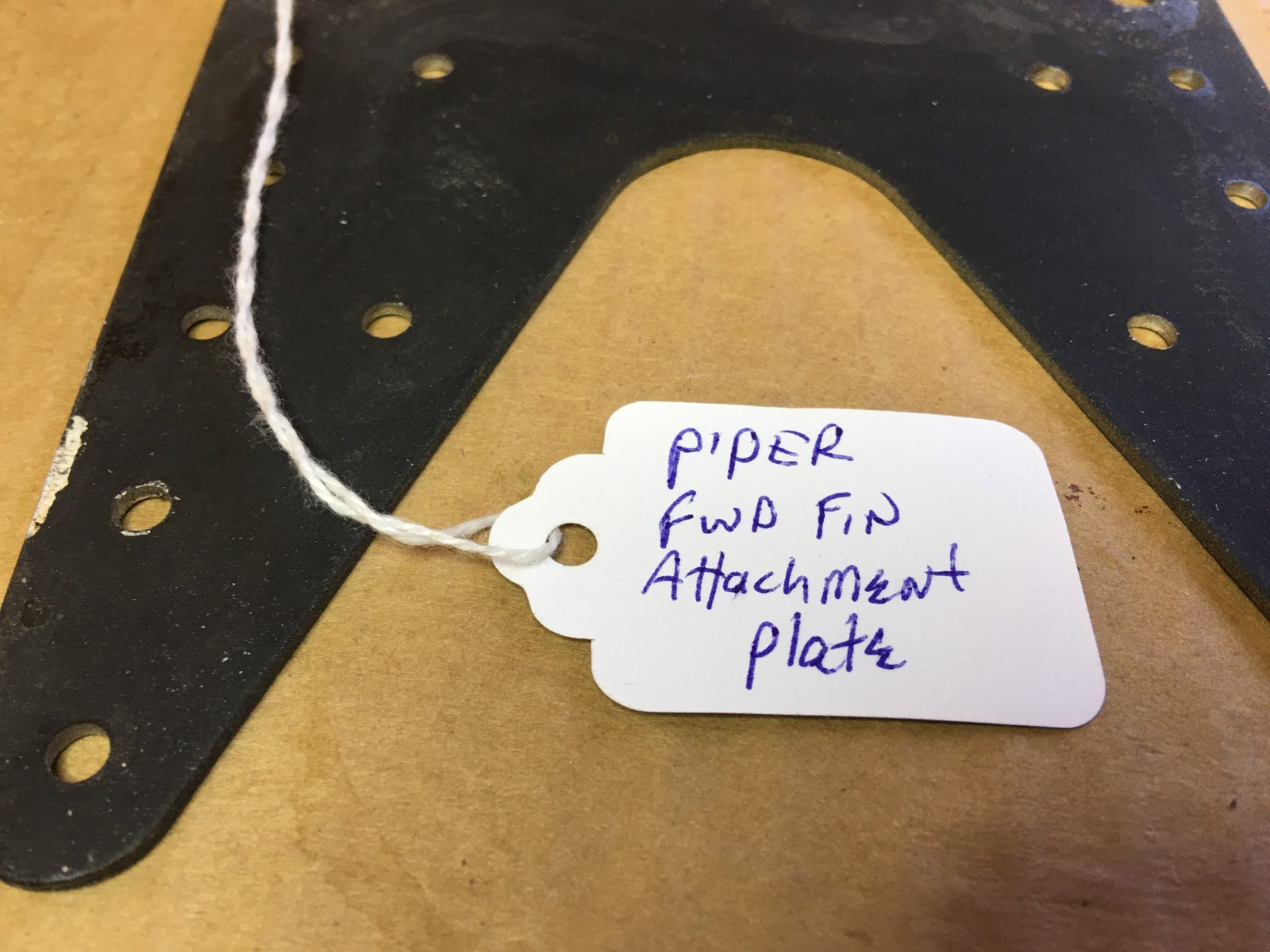 Aircraft Piper Forward Fin Attachment Plate