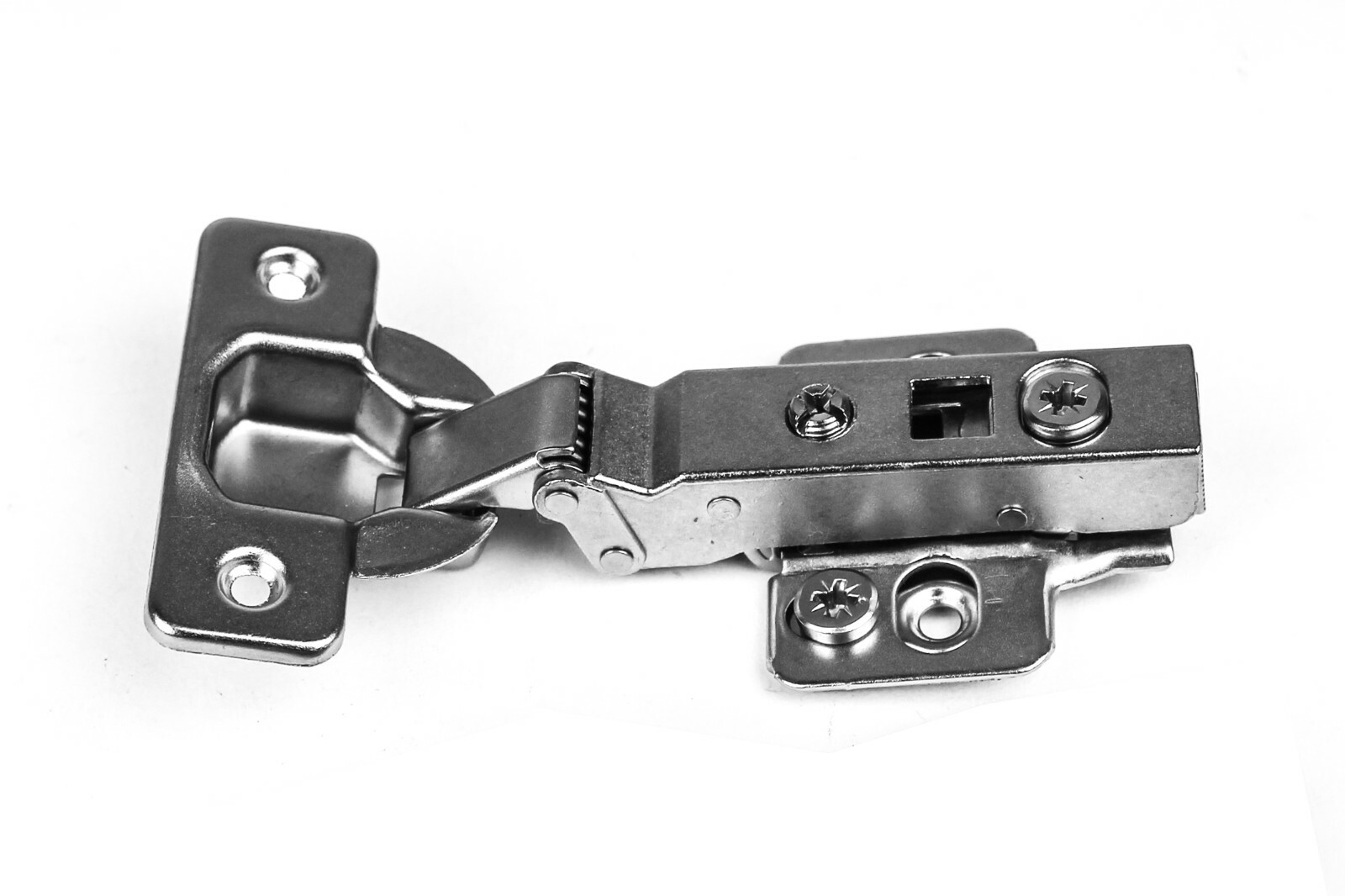 -45 Deg Negative Angle Soft Close Full Overlay Frameless Cabinet Door Hinges(10)