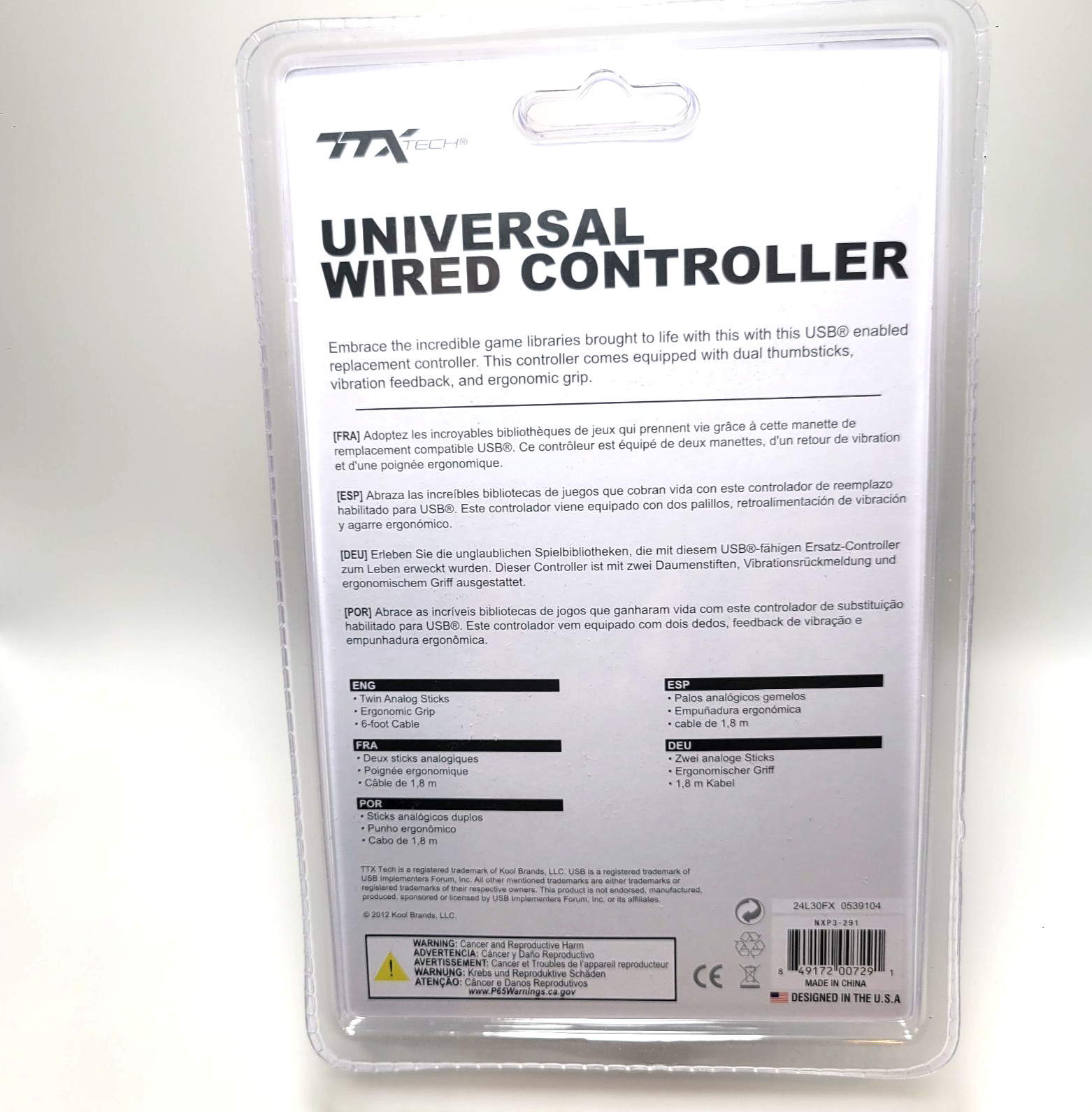 PlayStation 3 Wired Controller for PS3 / PC / USB by TTX Tech - Clear Red