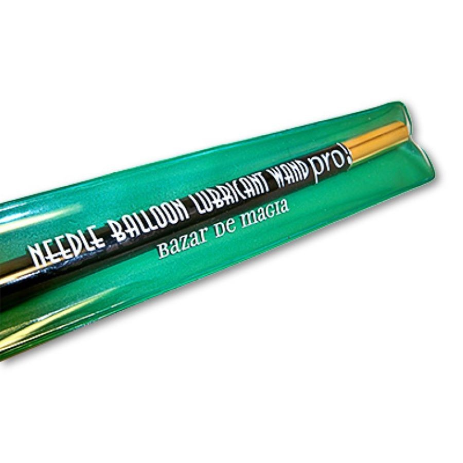 Needle Through Balloon Lubricated Needle Holder Wand - Brass Tips Version