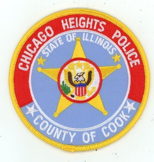 ILLINOIS IL CHICAGO HEIGHTS POLICE NICE SHOULDER PATCH SHERIFF