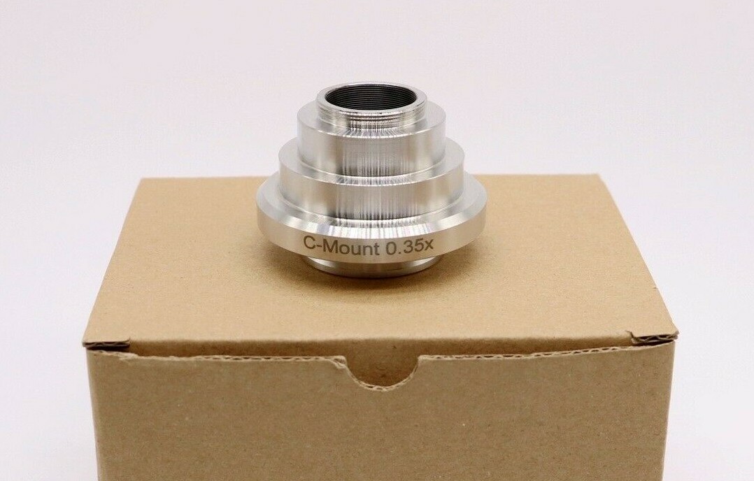 New 0.35x Adjustable C-mount Camera Adapters Relay Lens for Leica Microscope