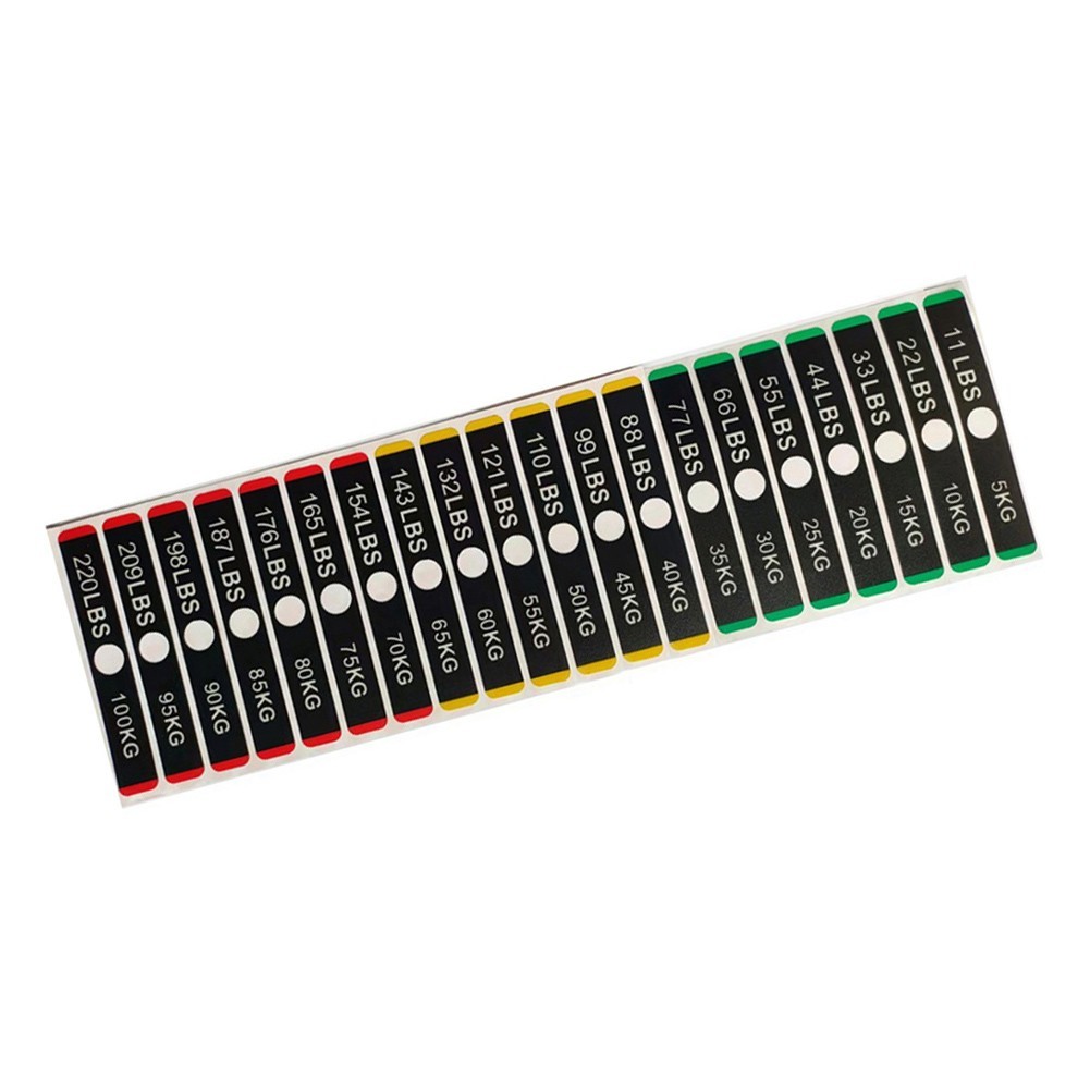 Upgrade Your Workout Session with Clear Weight Identification Stickers