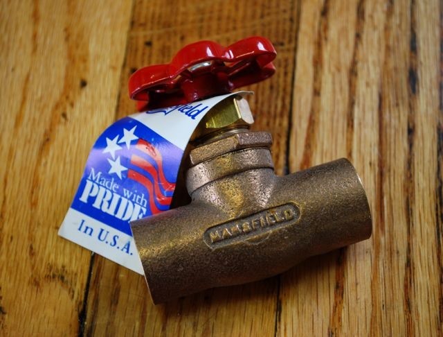Brass 3/4" Sweat Stop Valve - NEW
