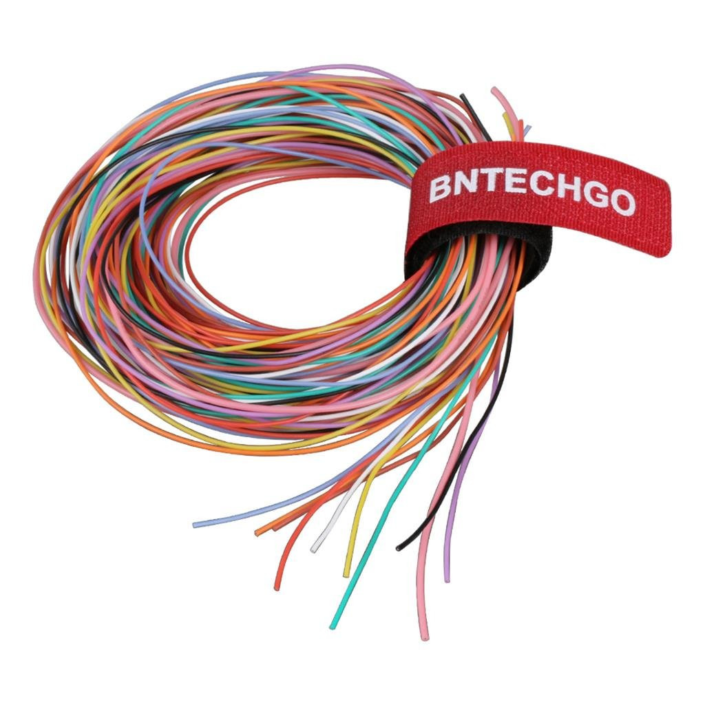 BNTECHGO 30 Gauge Silicone Wire Kit 10 Color Each 10 ft Flexible 30 AWG Stran...