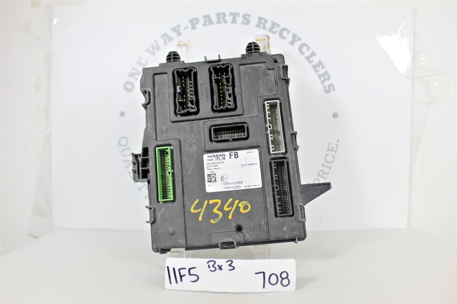 284B17FL1B Nissan ROGUE SPORTS 2019-2020 BODY CONTROL MODULE BCM OEM 1o7 708 B3