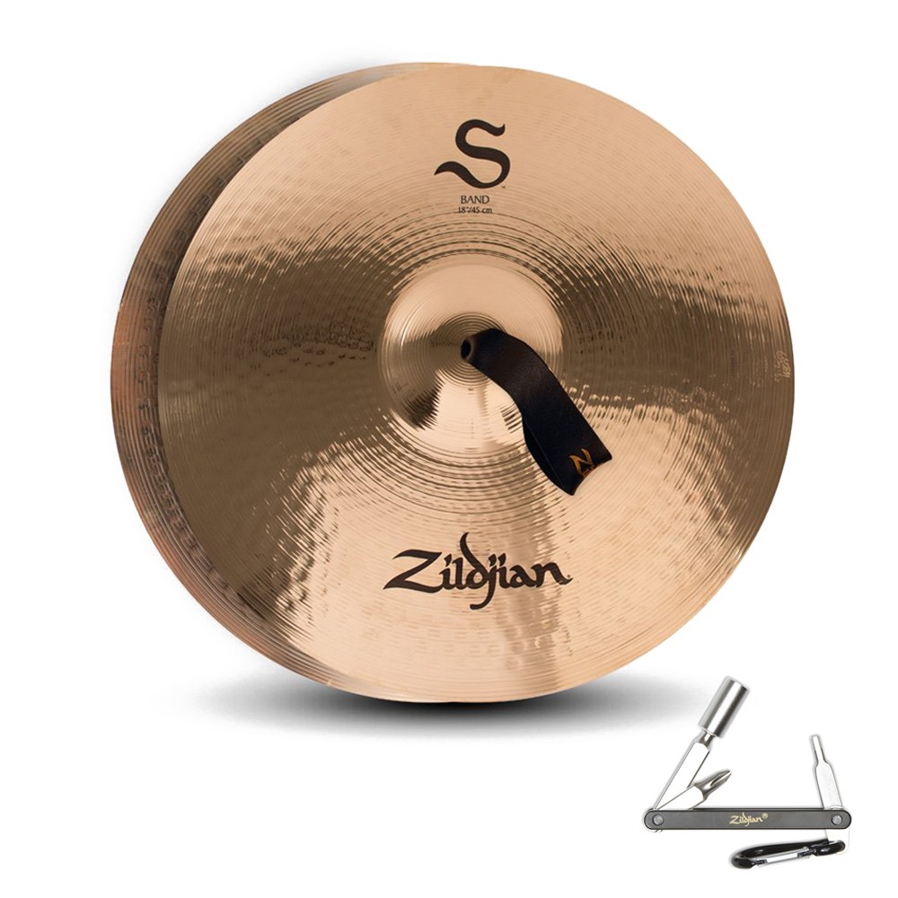 ZILDJIAN S18BP 18" S FAMILY BAND ONE HAND CYMBAL PAIR W/ BRIGHT SOUND -ZKEY