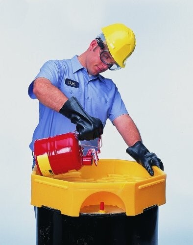 Drum Funnel Anti Splash Draining Pour Wasted Oil Coolant for 55 Gal Drum Barrel